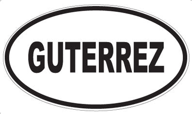 GUTERREZ - Oval Magnet