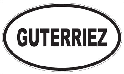 GUTERRIEZ - Oval Sticker