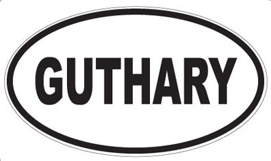 GUTHARY - Oval Sticker