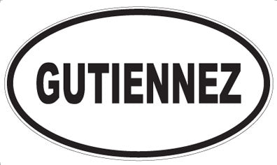 GUTIENNEZ - Oval Magnet