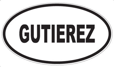 GUTIEREZ - Oval Sticker