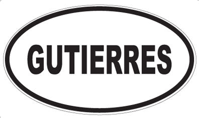 GUTIERRES - Oval Sticker