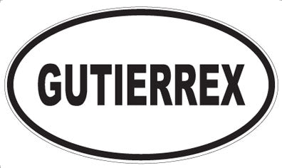 GUTIERREX - Oval Sticker