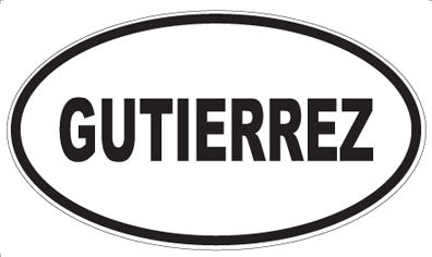 GUTIERREZ - Oval Sticker