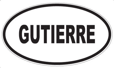 GUTIERRE - Oval Magnet