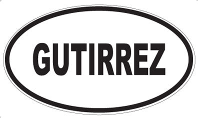 GUTIRREZ - Oval Magnet