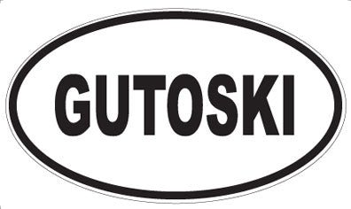 GUTOSKI - Oval Magnet