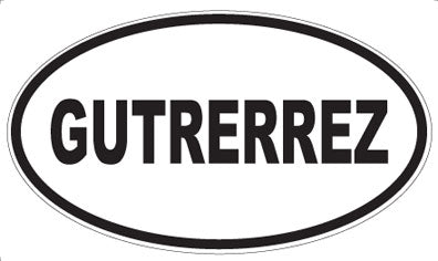 GUTRERREZ - Oval Magnet