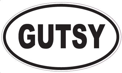 GUTSY - Oval Magnet