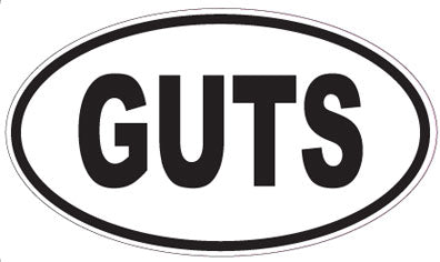 GUTS - Oval Sticker