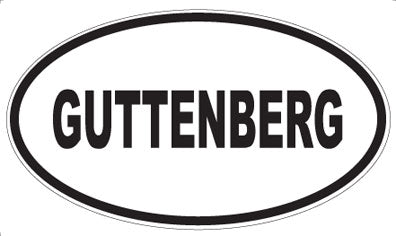 GUTTENBERG - Oval Sticker