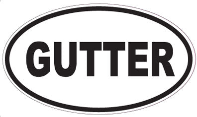 GUTTER - Oval Sticker