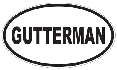 GUTTERMAN - Oval Sticker