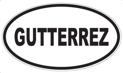 GUTTERREZ - Oval Magnet