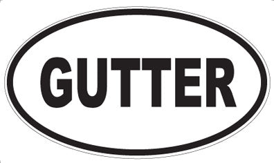 GUTTER - Oval Magnet