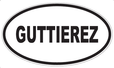 GUTTIEREZ - Oval Sticker