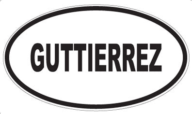 GUTTIERREZ - Oval Sticker