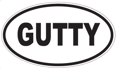 GUTTY - Oval Sticker