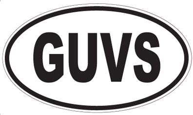 GUVS - Oval Sticker