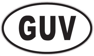 GUV - 3 Letter Initials Oval Magnet