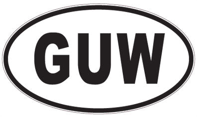 GUW - 3 Letter Initials Oval Magnet