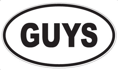 GUYS - Oval Magnet