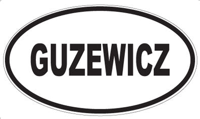 GUZEWICZ - Oval Sticker