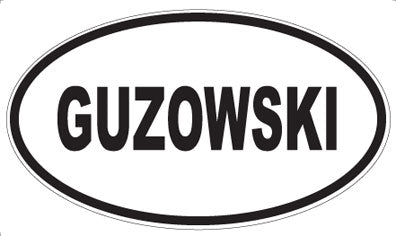 GUZOWSKI - Oval Sticker