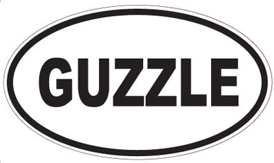 GUZZLE - Oval Sticker