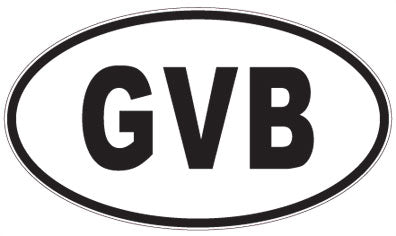 GVB - 3 Letter Initials Oval Sticker