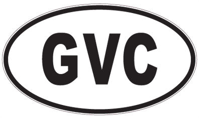 GVC - 3 Letter Initials Oval Sticker