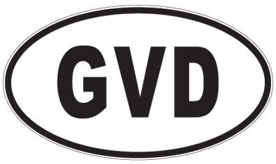 GVD - 3 Letter Initials Oval Sticker