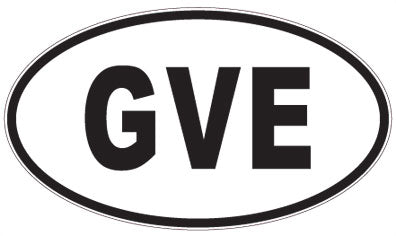 GVE - 3 Letter Initials Oval Sticker
