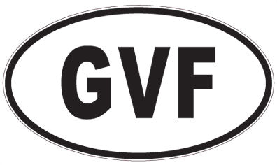 GVF - 3 Letter Initials Oval Magnet