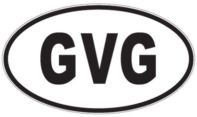 GVG - 3 Letter Initials Oval Magnet