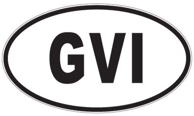 GVI - 3 Letter Initials Oval Magnet