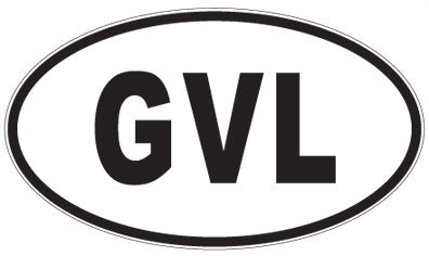 GVL - 3 Letter Initials Oval Sticker