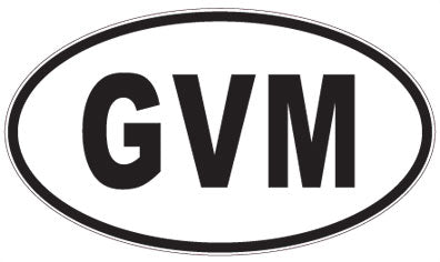 GVM - 3 Letter Initials Oval Magnet