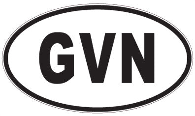 GVN - 3 Letter Initials Oval Magnet
