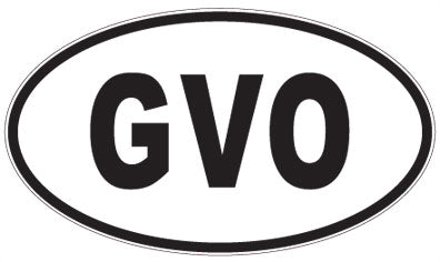 GVO - 3 Letter Initials Oval Sticker