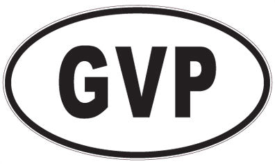 GVP - 3 Letter Initials Oval Magnet