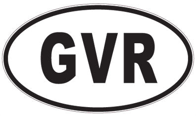 GVR - 3 Letter Initials Oval Sticker