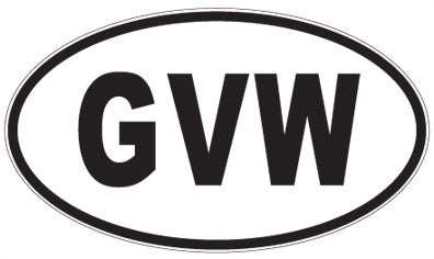 GVW - 3 Letter Initials Oval Magnet