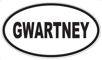 GWARTNEY - Oval Sticker