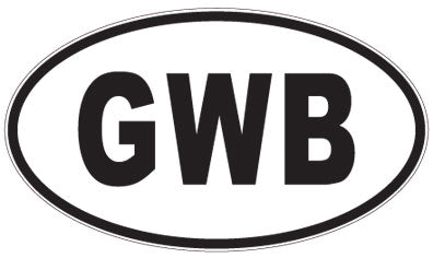 GWB - 3 Letter Initials Oval Magnet