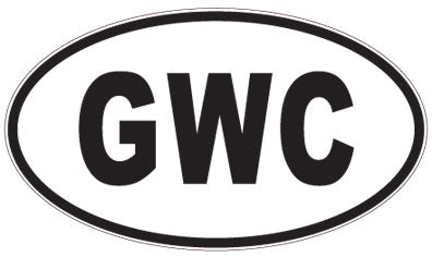 GWC - 3 Letter Initials Oval Magnet