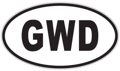GWD - 3 Letter Initials Oval Magnet