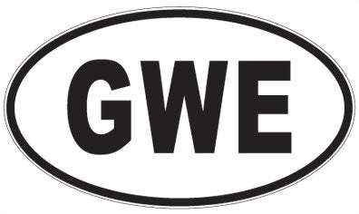 GWE - 3 Letter Initials Oval Magnet