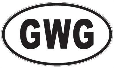 GWG - 3 Letter Initials Oval Magnet