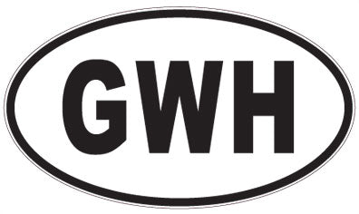 GWH - 3 Letter Initials Oval Magnet